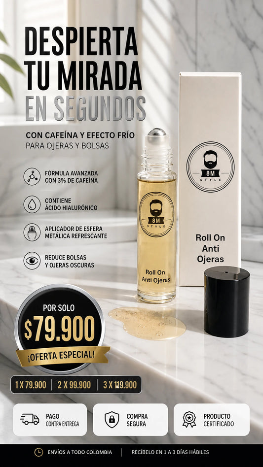 Roll On Anti-Ojeras con Ácido Hialurónico y Cafeína